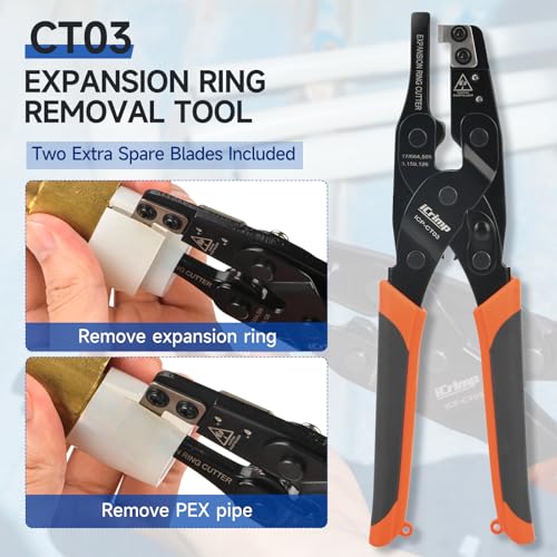 IWISS iCrimp Manual Expanding Tool Kit with Auto-Rotation Expansion Heads for 3/8,1/2,3/4&1 inch ProPEX,Wirsbo F1960 standard fittings - Image 5