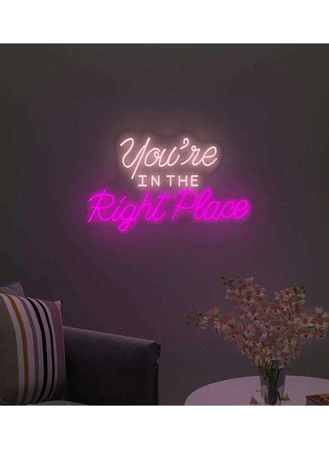 Clawcrafts You Re In The Right Place Led Neon Light  - Image 1