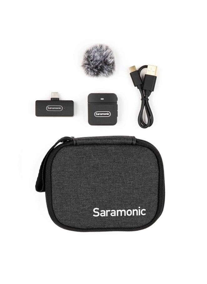 Saramonic Saramonic Blink 100 B5 TX+RX 2.4GHz Micro Clip-On Wireless System w/Device-Mountable Dual-Channel USB-C Receiver for Android & iOS Devices, Computers, and More  - Image 1