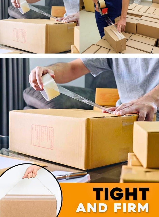 Chase Up Clear Packing Tape | 2 inches x 50 yards Strong Heavy Duty Packaging Tape for Sealing Parcel Boxes, Moving Boxes Houses, Large Postal Bags, Office Supplies [6 Rolls] - Image 3