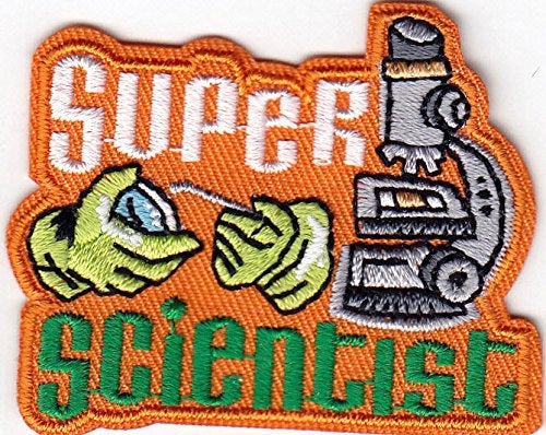 SUPER SCIENTIST RESEARCH SCHOOL SCIENCE Iron On Embroidered Patch