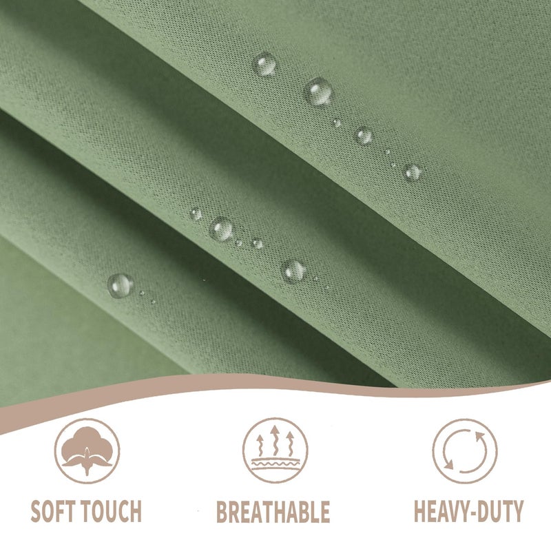 Vatge Sage Green Door Curtains For Door Window Sidelight Front Door Curtains For Glass Window  1 Panel  W12 X L72  Sage Green - Image 5