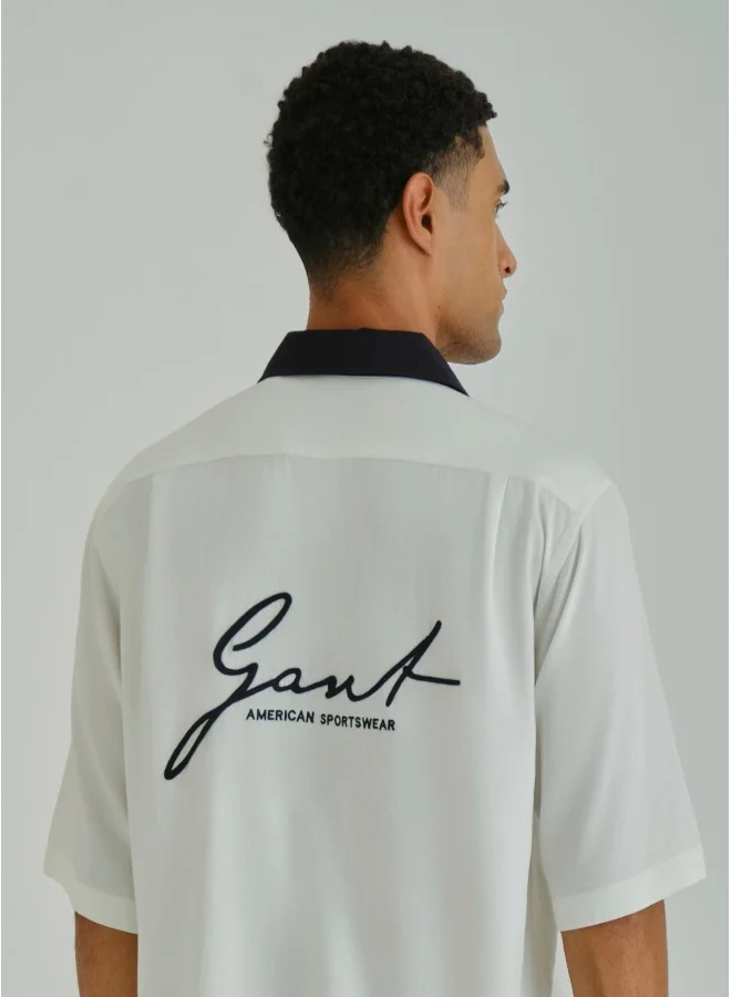 GANT Gant Ramadan Collection  Men's Eggshell Viscose Shirt