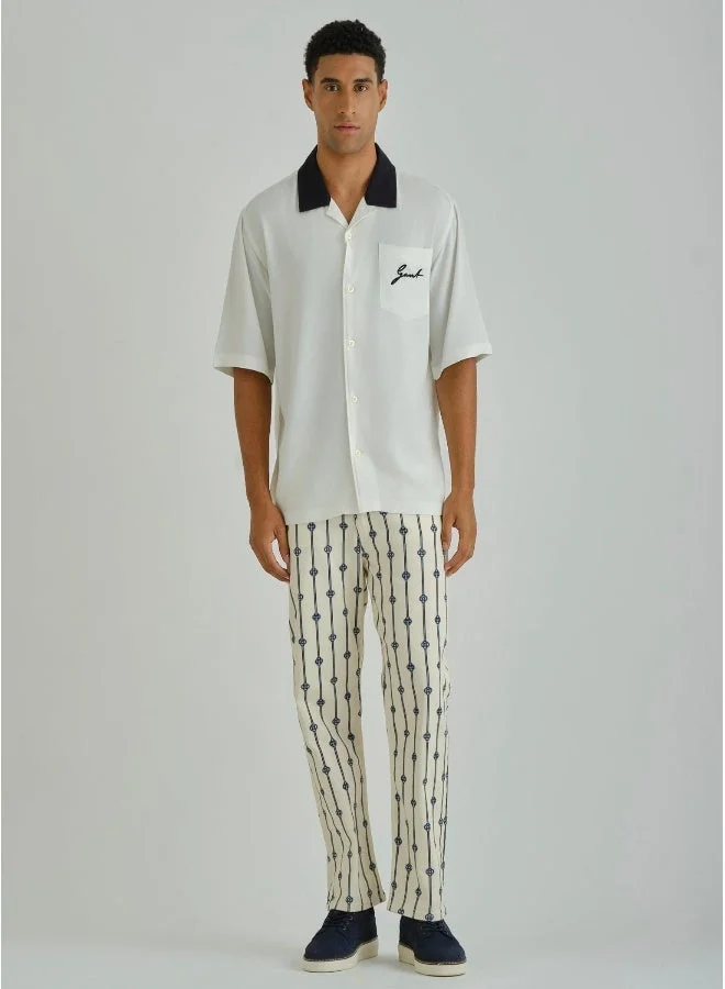 GANT  Gant Ramadan Collection  Men's Eggshell Viscose Shirt for Men | Best Price UAE