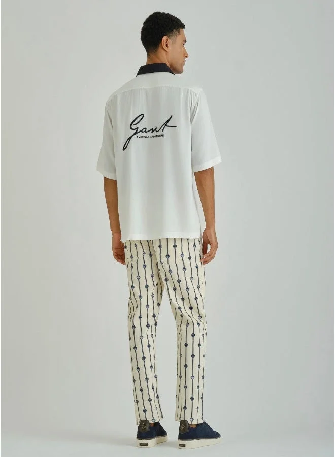 GANT Gant Ramadan Collection  Men's Eggshell Viscose Shirt