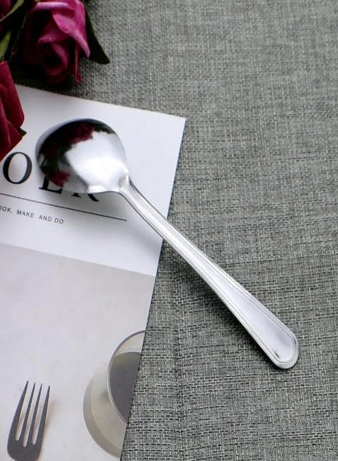 FRILL Stainless Steel Dinning, Dinner Spoons, Table Spoon Set of 12 Food Grade Silverware for Home & Kitchen - Image 4