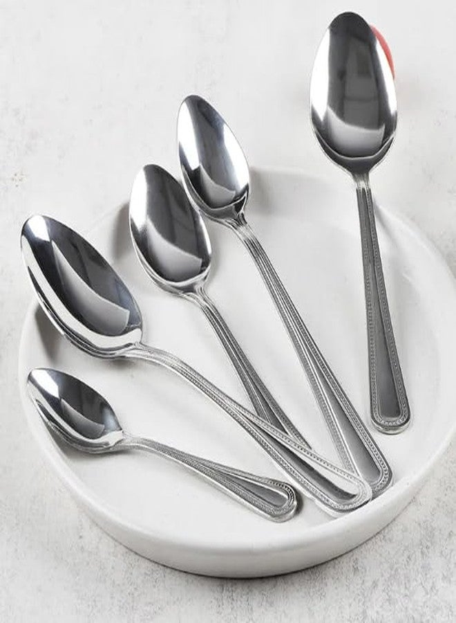FRILL Stainless Steel Dinning, Dinner Spoons, Table Spoon Set of 12 Food Grade Silverware for Home & Kitchen - Image 5