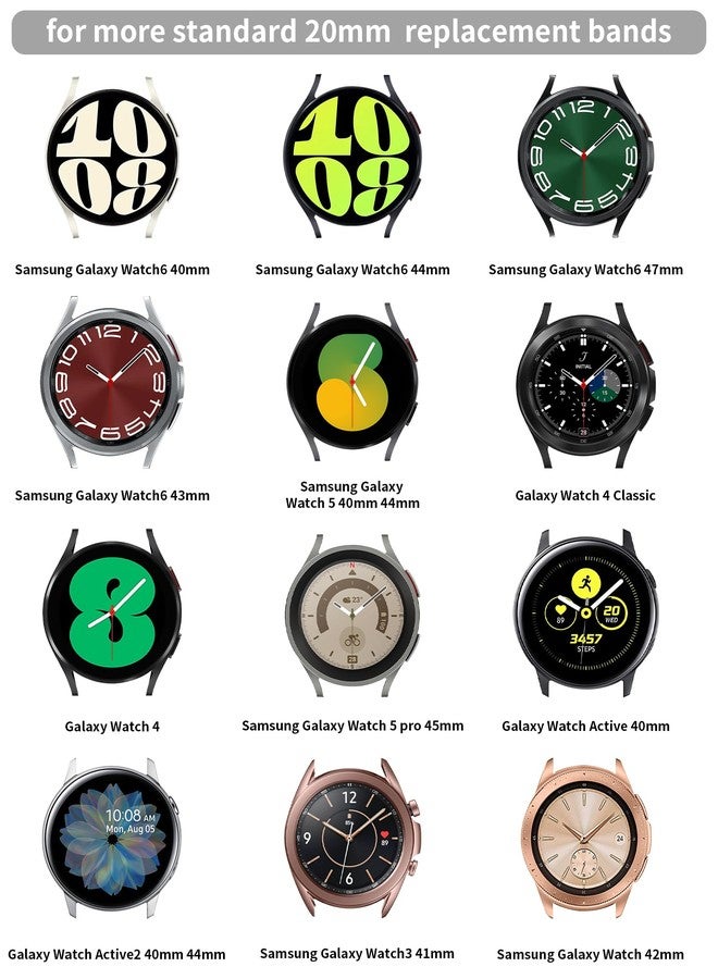JOYOZY Women Stylish Band for Samsung Galaxy Watch 6/4/5/7/FE 40mm 44mm/Watch 6/4 Classic/Galaxy Watch 3 41mm/Active 2 40mm 44mm/Watch 5 pro 45mm,Stainless Steel 20mm Jewelry Watch Strap Wrist - Image 4