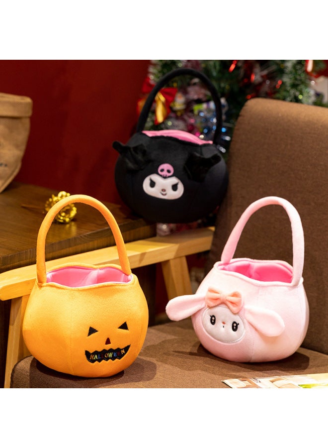Loquat Pumpkin Bucket Candy Bag Devil Candy Bag Portable Gift Bag Children's Candy Basket Decoration Props-Specifications:Pumpkin Candy Bag-Color:20 × 25cm - Image 3