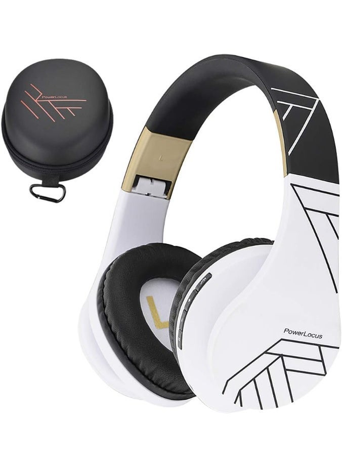 PowerLocus Bluetooth Headphones Over Ear, Wireless Bluetooth Headphones with Microphone, Foldable, Hi-Fi Stereo Sound, Soft Memory Foam Earpads, Micro SD/TF and FM mode for Phone/PC/Tablet - Image 1