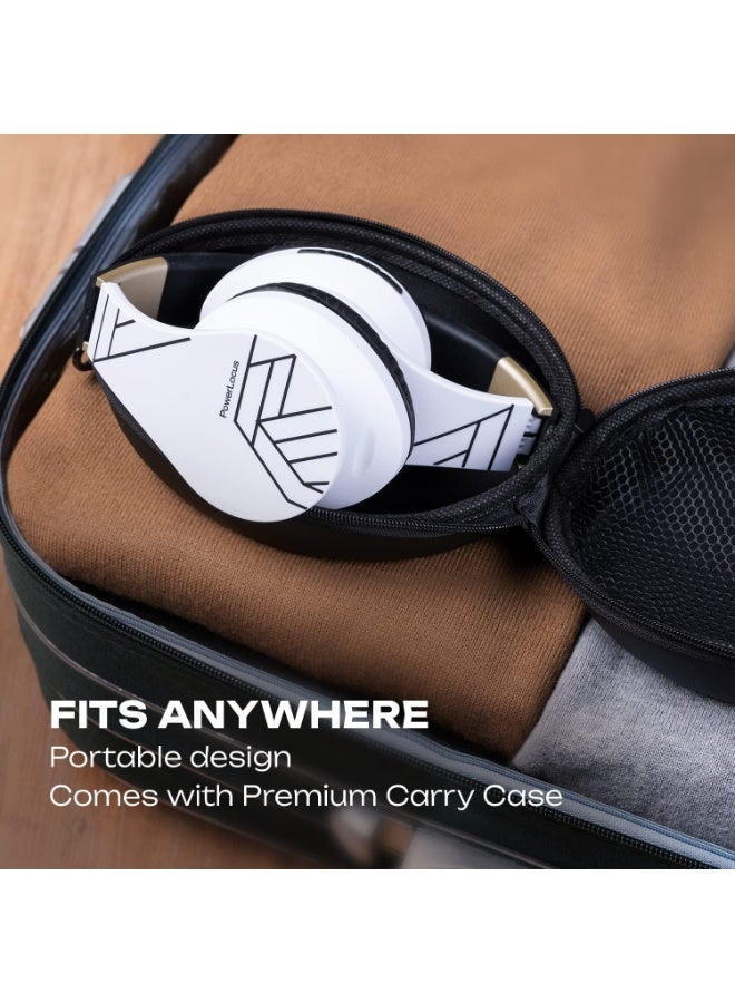 PowerLocus Bluetooth Headphones Over Ear, Wireless Bluetooth Headphones with Microphone, Foldable, Hi-Fi Stereo Sound, Soft Memory Foam Earpads, Micro SD/TF and FM mode for Phone/PC/Tablet - Image 5