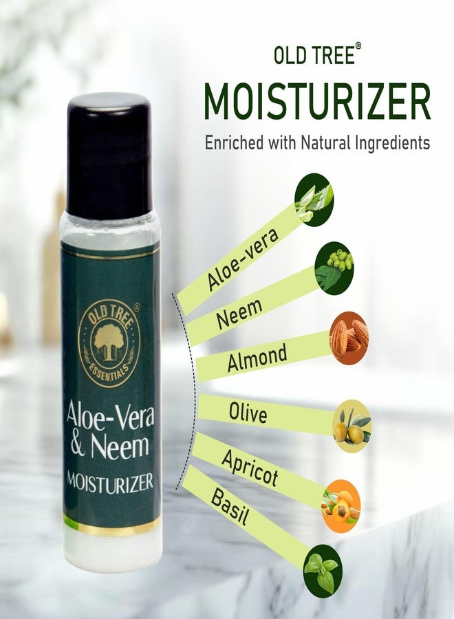 أولد تري مجموعة مستلزمات العناية الشخصية المرطبة من أولد تري، بخلاصة النيم والصبار، 30 مل - (مجموعة من 100 قطعة) | مرطب بحجم مناسب للسفر، غرف الفنادق، بيوت الضيافة | مستلزمات وإكسسوارات الفنادق - Image 3