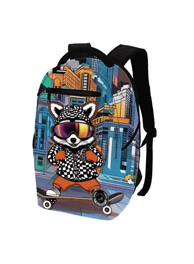 Rovaux  Skater Raccoon Urban Backpack  | Best Price UAE