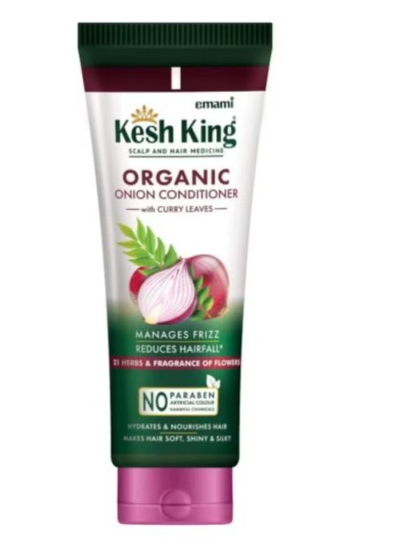 Kesh King Organic Onion Conditioner With Curry Leaves For Hydrated And Nourished Hair For All Hair Types 200 ML