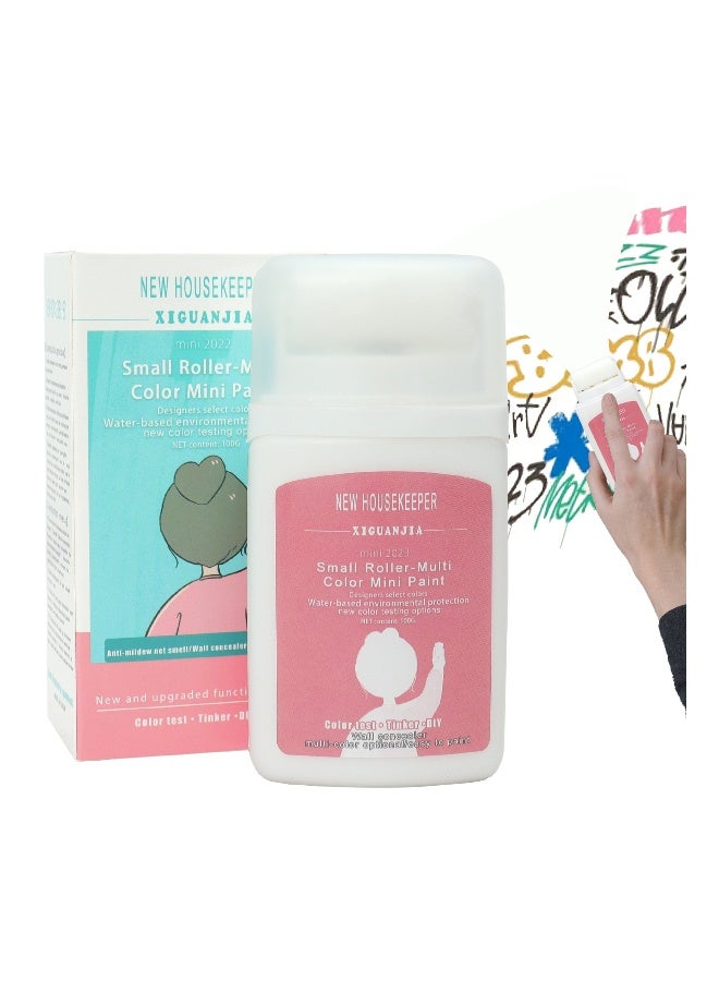 فرشاة ترميم الجدران الصغيرة برولر، رولات مخصصة للتجديد DIY بطلاء لاتكس أبيض، معجون إصلاح الجدران الصغيرة، تعبئة سريعة، 100 جرام - Image 1