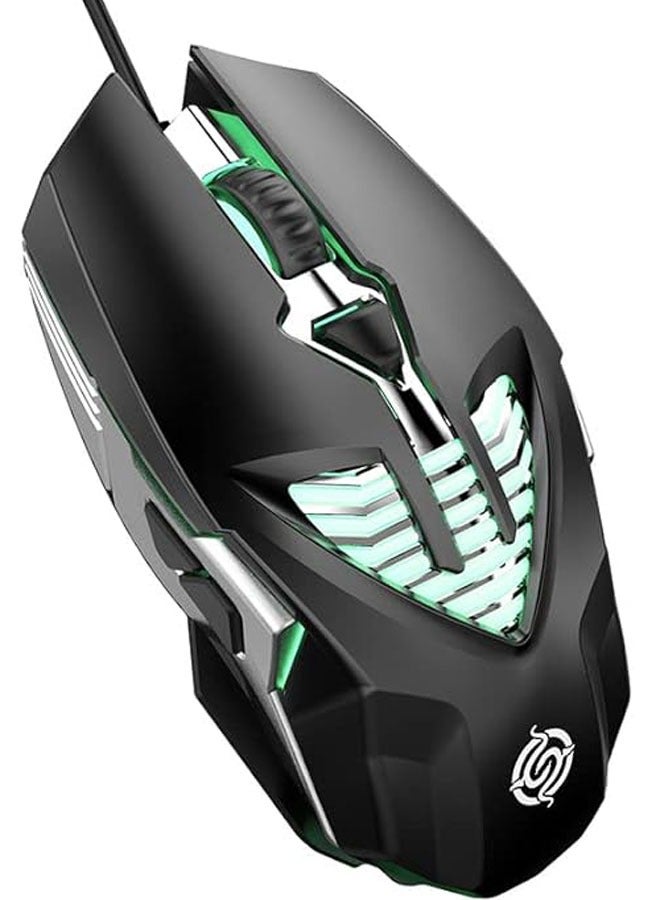 انطوينو إنتوينو رصاصة-Q1  ماوس ألعاب سلكي USB 6D مريح قابل للتعديل DPI، ماوس ألعاب بصري سلكي بإضاءة خلفية - Image 1