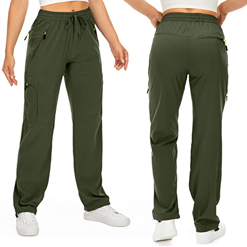 Toomett Womens Hiking Cargo Pants Quick Dry UPF50 Outdoor Pants for Women Fishing Safari Travel Stretchy Pants with Pockets6608ArmyXS - Image 3