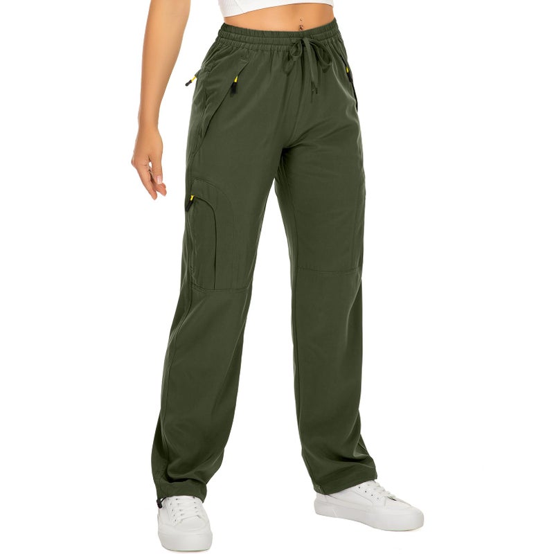 Toomett Womens Hiking Cargo Pants Quick Dry UPF50 Outdoor Pants for Women Fishing Safari Travel Stretchy Pants with Pockets6608ArmyXS - Image 2