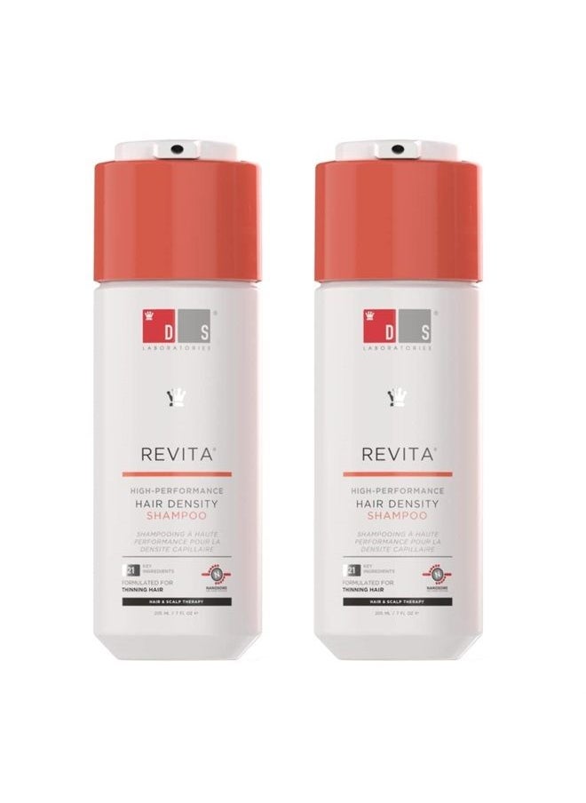 DS LABORATORIES - Revita Shampoo For Thinning Hair by DS Laboratories - Volumizing and Thickening Shampoo for Men and Women, Shampoo to Support Hair Growth, Hair Strengthening, Sulfate Free, DHT Blocker (7 fl oz) - 2 P - Image 1