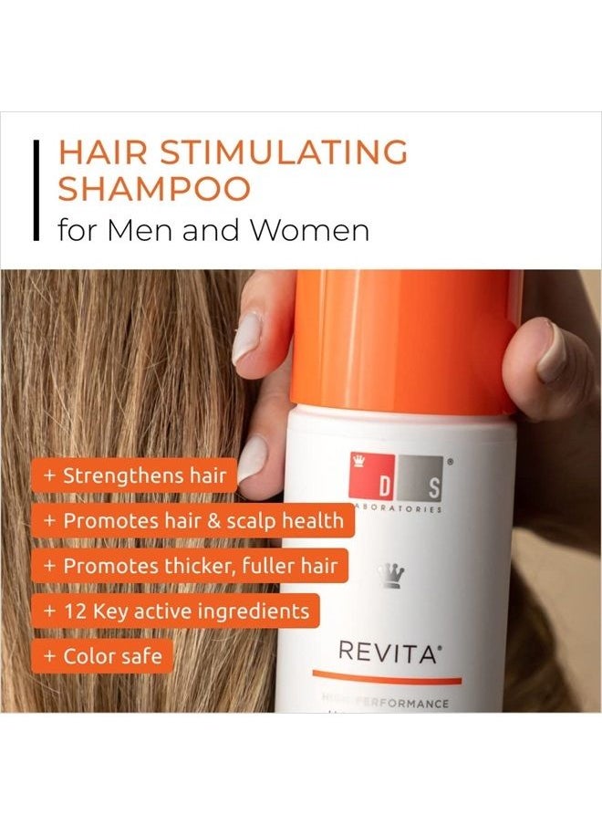 DS LABORATORIES - Revita Shampoo For Thinning Hair by DS Laboratories - Volumizing and Thickening Shampoo for Men and Women, Shampoo to Support Hair Growth, Hair Strengthening, Sulfate Free, DHT Blocker (7 fl oz) - 2 P - Image 1