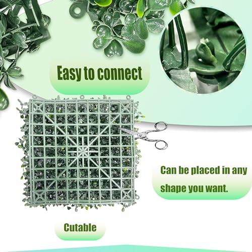 DOPGIB Artificial Grass Wall Backdrop,10"x 10"(16P) UV-Anti Boxwood Faux Green Wall Panels for Interior, Greenery,Garden and Indoor Outdoor Fake Plant Decor - Image 4