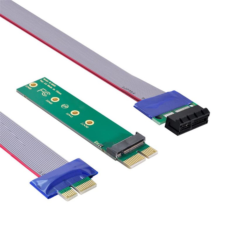 xiwai NGFF M-Key NVME AHCI SSD to PCI-E 3.0 1x x1 Vertical Adapter with Cable Male to Female Extension - Image 4
