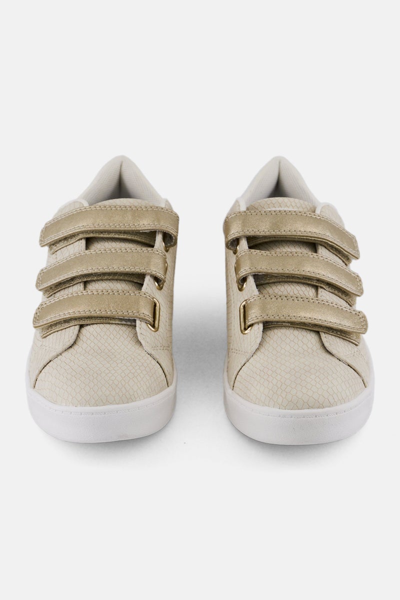 XOXO Women Velcro Closure Shoes, Beige - Image 3