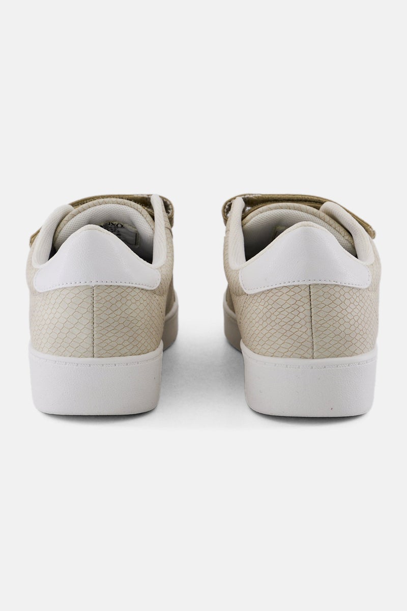 XOXO Women Velcro Closure Shoes, Beige - Image 2