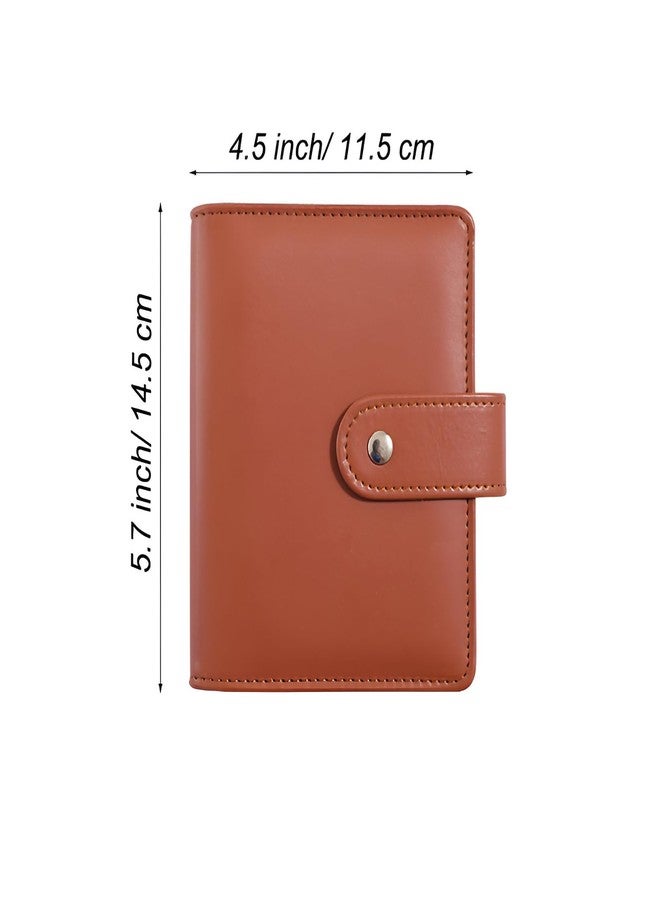eleger A7 Budget Binder Set - Mini Money Organizer for Cash Saving, Cash Stuffing Envelope System, Planner Binders with Pockets, Sheets and Stickers, Brown - Image 2