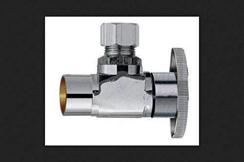 Keeney 2780PCLF 1/2-Inch Copper Sweat by 3/8-Inch O.D. Quarter Turn Angle Valve, Chrome - Image 4