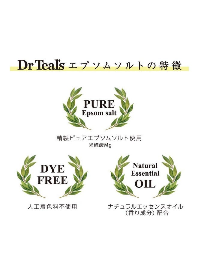 Dr Teal's - Dr Teal's Pure Epsom Bath Salt Soak, Relax & Relief with Eucalyptus & Spearmint, 450g - Image 1