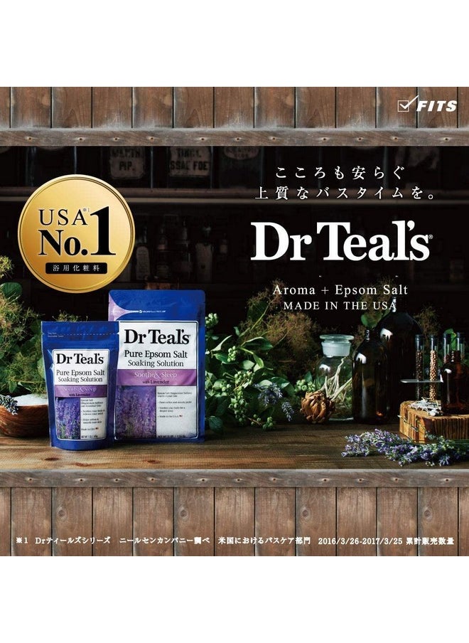 Dr Teal's - Dr Teal's Pure Epsom Bath Salt Soak, Relax & Relief with Eucalyptus & Spearmint, 450g - Image 1