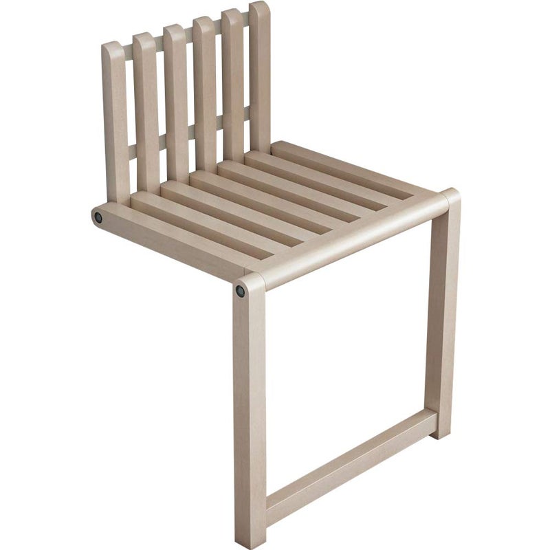 Kelendle Folding Chair WallMounted Invisible ShoeChanging Stool Made of Solid Wood Wall Seat Folding with Support Legs Saving Space Suitable for Various Occasions Wood Color
