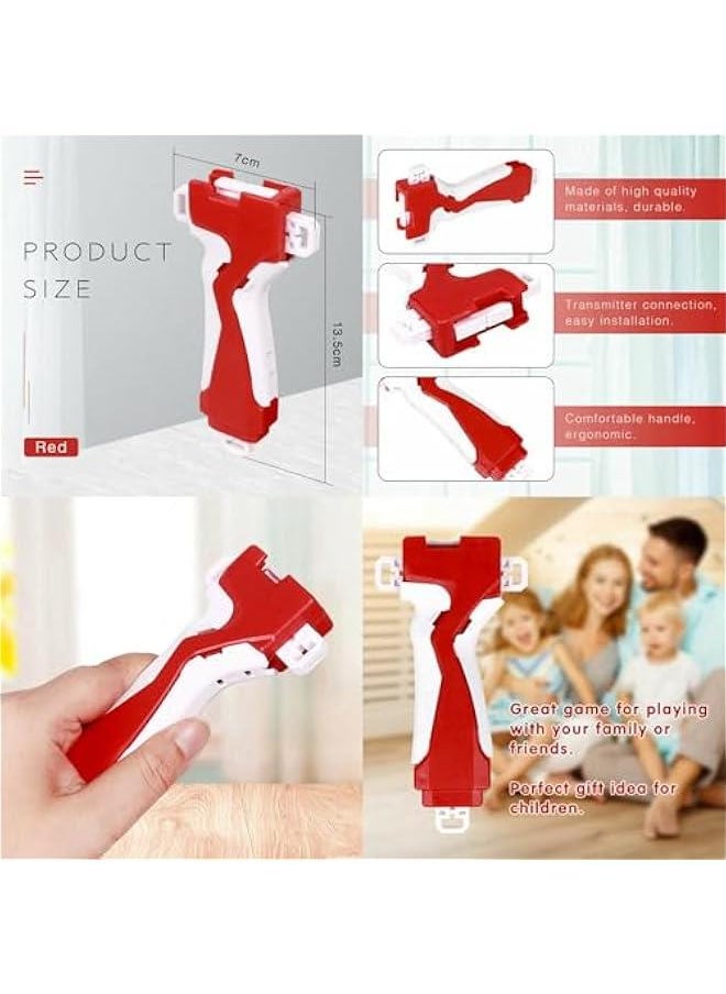 Generic - Bey Gyro Blades Launcher and Grip Sparking Battling Burst String Power Ripcord Launcher Left & Right LR Two-Way Spin Top Compatible with All Bey Burst Series (B-11+LR Ripper-Red) - Image 1