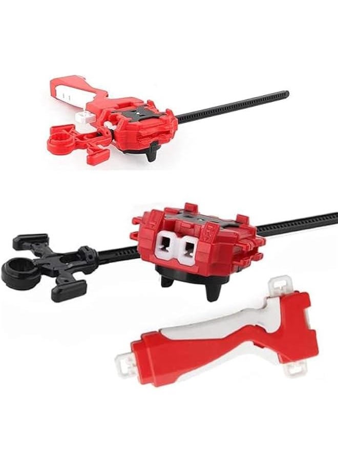 Generic - Bey Gyro Blades Launcher and Grip Sparking Battling Burst String Power Ripcord Launcher Left & Right LR Two-Way Spin Top Compatible with All Bey Burst Series (B-11+LR Ripper-Red) - Image 1