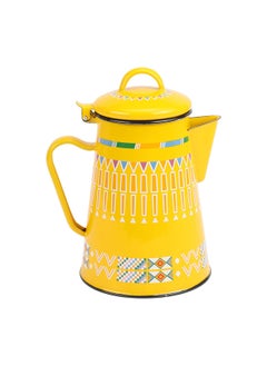 AL SANIDI Al-Qatt Al-Asiri milk Jar Dallah, Coffee Dallah, Yellow, capacity 2.4 L  - Image 2