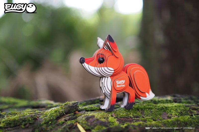 EUGY 072 Red Fox Eco-Friendly 3D Paper Puzzle [New Seal] - Image 5