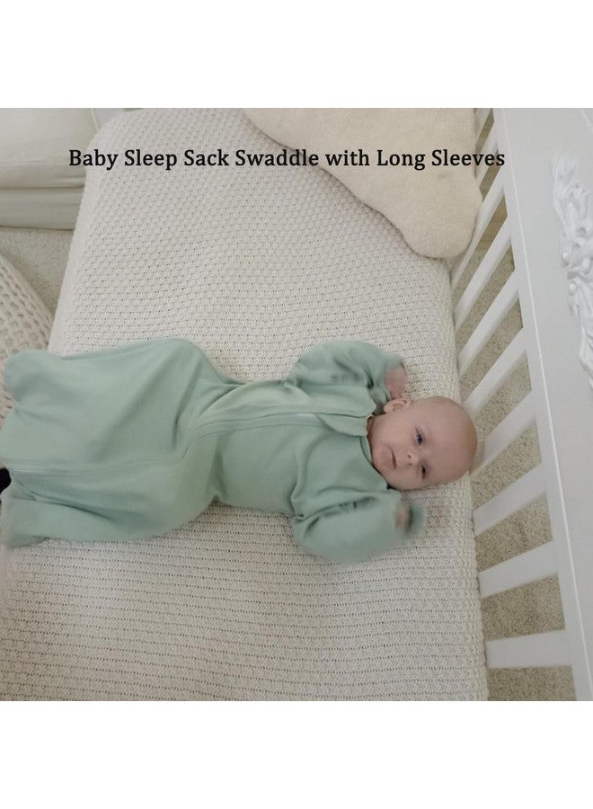 Roksuma Transition Swaddle Baby Sleep Sack 3-6 Months, Transitional Swaddle Sack Arms Up Swaddle with Mitten Cuffs, 2-Pack Baby Transition Sleepsack with 2-Way Zipper 0.8 Tog 100% Cotton Arms in/out (Medium) - Image 5