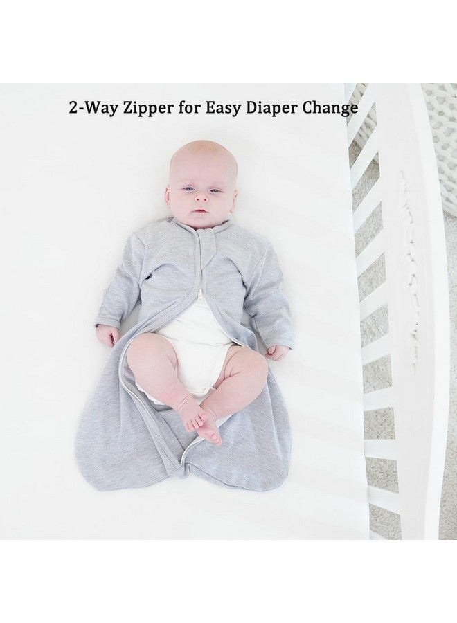 Roksuma Transition Swaddle Baby Sleep Sack 3-6 Months, Transitional Swaddle Sack Arms Up Swaddle with Mitten Cuffs, 2-Pack Baby Transition Sleepsack with 2-Way Zipper 0.8 Tog 100% Cotton Arms in/out (Medium) - Image 4
