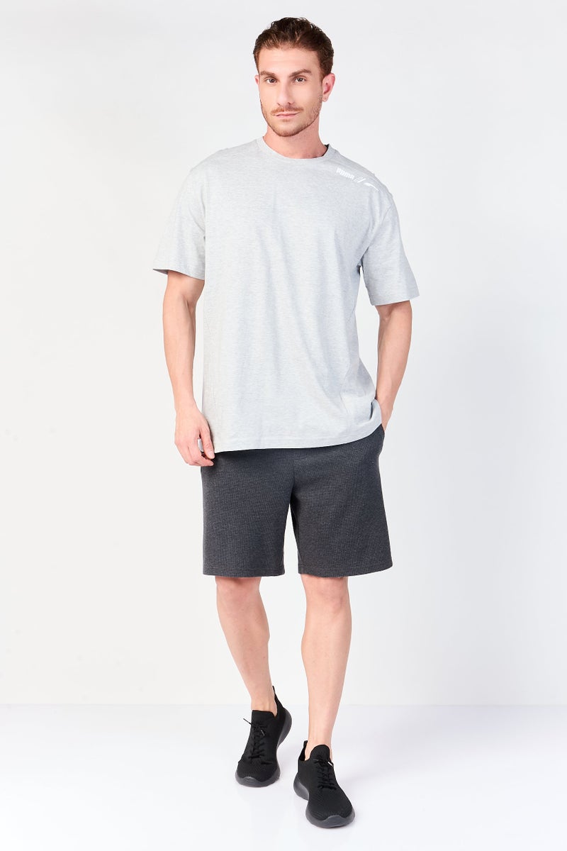 PUMA Men Relaxed Fit Short Sleeve Outdoor T-Shirt, Heather Grey - Image 3