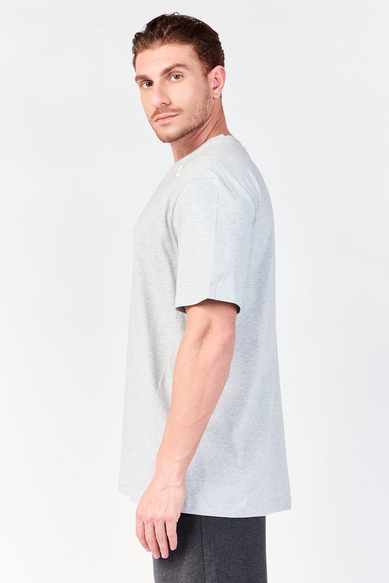 PUMA Men Relaxed Fit Short Sleeve Outdoor T-Shirt, Heather Grey - Image 2