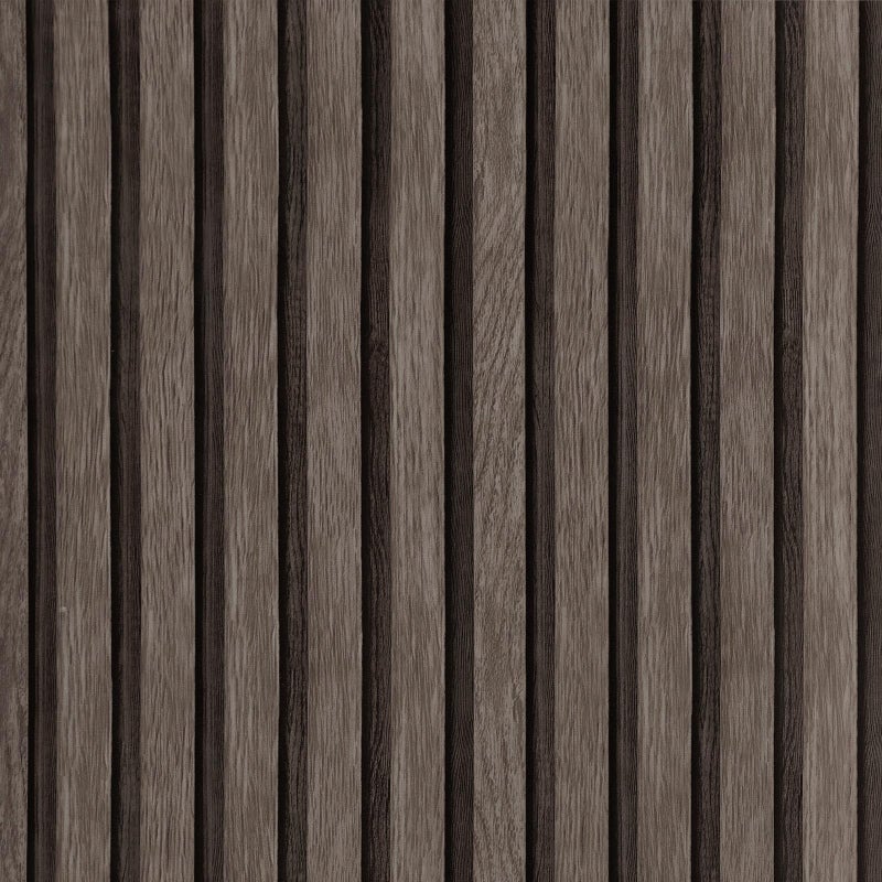 Yun-aeon Natural Wood Peel and Stick Wallpaper Wood Slats - 17.3"x 120" Dark Brown Self-Adhesive Waterproof Vinyl Removable Wall Paper for Wall Decor Bedroom - Image 1