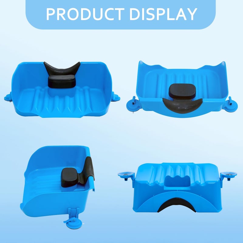 Nolasalon Portable Shampoo Basin for Kids, Baby, Children,Tear Free Hair Washing Basin Tray at Home (Blue) - Image 3