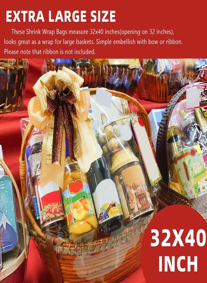 Morepack Extra Large Shrink Wrap Bags for Gift Baskets, 32x40 inches Clear PVC Heat Gift Basket Shrink Bags 5 Pack - Image 2