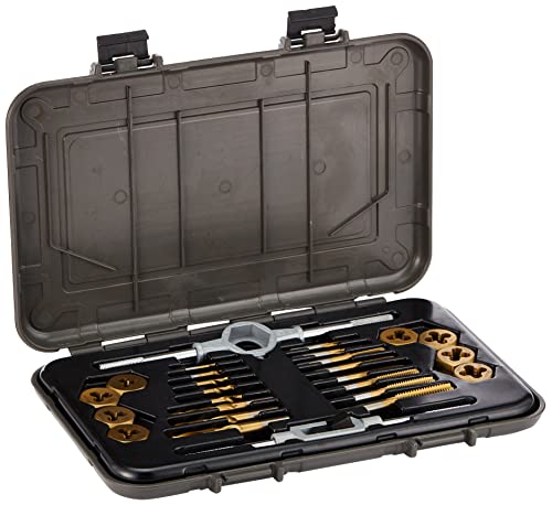 Mibro 301360BLUE (26-Piece) Titanium Nitride Coated Tap, Die, and Drill Set, Imperial Measurements, For Use On Appliances, Machines, and Automotive Car Parts - Image 4