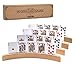 AMEROUS Wooden Playing Card Holders for Kids Seniors Adults Long Enough Curved Wood Tray Rack Organizer for Card Game Set of 4 - Image 3