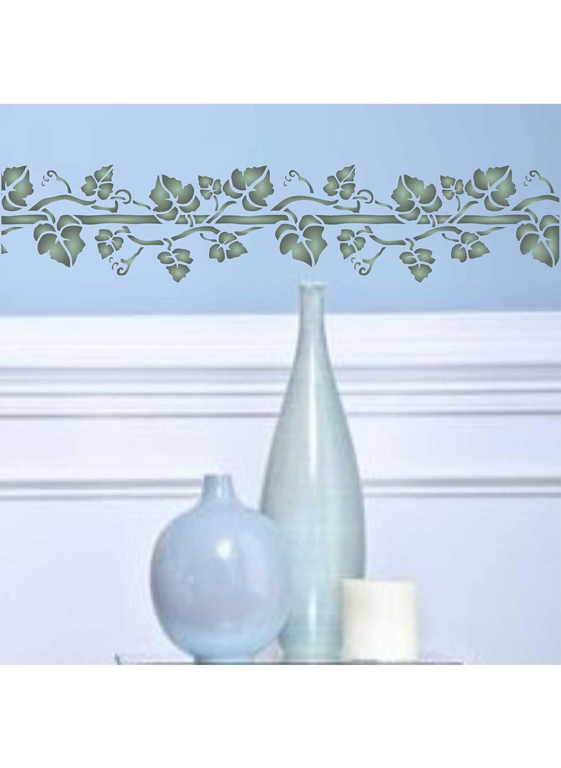 Usnyabni Stencils for Walls: Vine Stencil, 6.5 x 3 inch (S) - Classic Wall Leaf Border Stencils for Painting Template  - Image 4