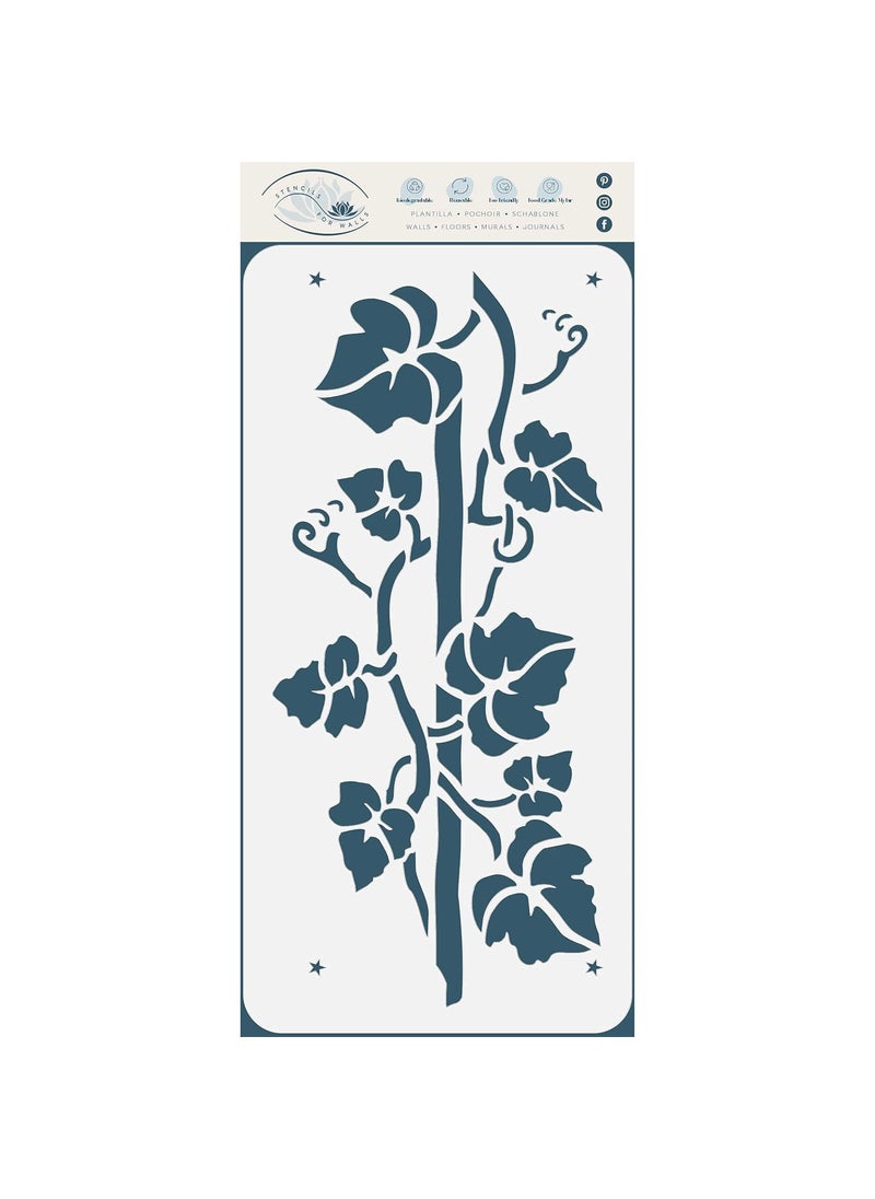 Usnyabni Stencils for Walls: Vine Stencil, 6.5 x 3 inch (S) - Classic Wall Leaf Border Stencils for Painting Template  - Image 2