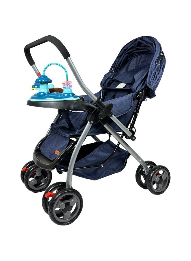 Rechargeable and portable stroller with a comfortable multi-position seat and storage basket - Image 2
