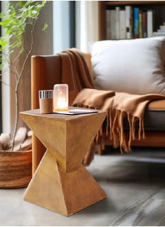 Raffine Minimalist Nordic Design Side Coffee Table – Sleek Geometric Industrial Style for Homestay Living & Art Salon Spaces, Compact Size 46x32x32cm  - Image 1